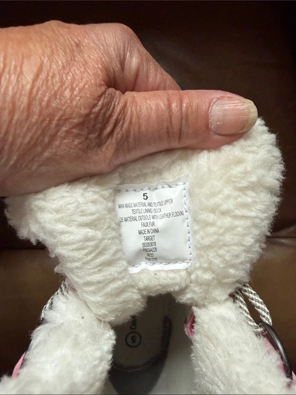 Kids Pink Waterproof Winter Boots with Faux Fur Collar